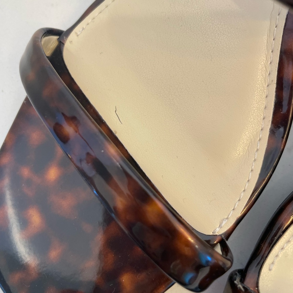 NWT Nine West Tortoise Shell Thick Strap Wedges - Picture 8 of 12